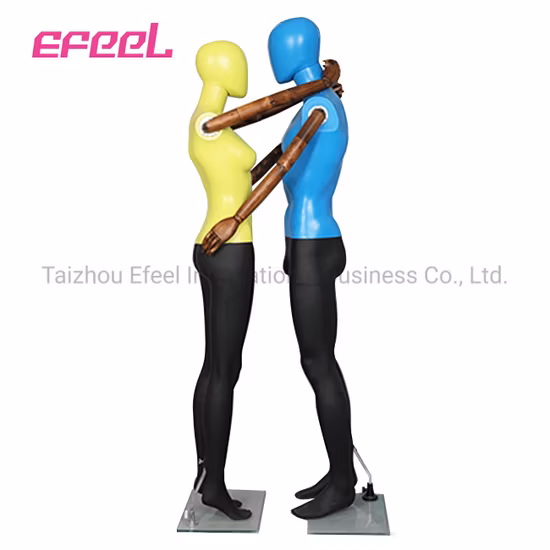 Wooden Hands Yellow Painting PP Plastic Material Hanger Women Mannequins
