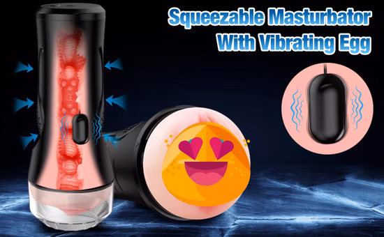 Il maschio caldo succhia la vibrazione con la tazza di masturbazione con vibrazione del masturbatore vocale